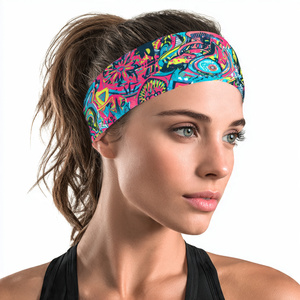 Yoga <b>Headband</b> Workout Printed Spandex Running Wear <b>Headband</b> Outdoor Jogging Fitness Wear Head Hair Bands Unisex - Product Image 2