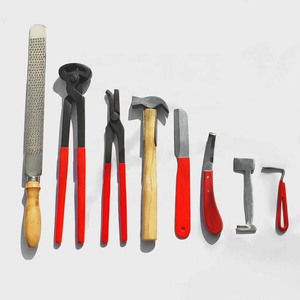 Premium Hoof Grooming <b>Tool</b> Kit 8 Piece with Leather <b>Bag</b> Stainless Steel Equine Farrier Trimming Nippers Clinchers Rasps Set - Product Image 2