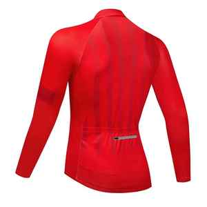 Slim Fit Long Sleeve <b>Cycling</b> Jersey Sets Quick Dry Breathable Lightweight Four Way Stretch Anti Bacterial 100% Polyester - Product Image 2