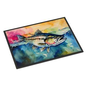 Paillasson à rayures basses antidérapantes lavables tapis d'entrée intérieur/extérieur 24H X 36W tapis de porte avant - Product Image 1