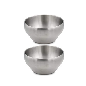 Tazones de Acero Inoxidable, Diseño Minimalista, Acabado Pulido, Aptos para Lavavajillas, para Servir Alimentos, Uso Doméstico - Product Image 1