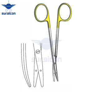 Tijeras Quirúrgicas Littler de 12 cm (4-3/4 Pulgadas), Curvas, Doradas, con Hojas de Corte de Precisión - Product Image 3
