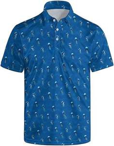 เสื้อโปโลคุณภาพสูงแบบซับลิเมชั่น ออกแบบลายกอล์ฟสำหรับแบรนด์ของคุณเอง เหมาะสำหรับชุดยูนิฟอร์มผู้ชาย - Product Image 5