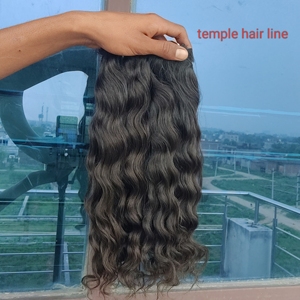 Extensions de cheveux naturels indiens Remy ondulés pour femmes, 100g, double trame machine, cheveux indiens noirs, à clipser/tisser, toutes couleurs - Product Image 3
