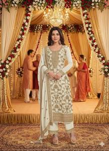 Eventos de Ramadán, celebraciones del Eid, Kurti, pantalón y dupatta pakistaníes especiales, de la más hermosa moda, hasta la rodilla, para mujeres. - Product Image 4