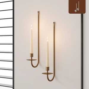 Iron Wall Mounted <b>Candle</b> <b>Holder</b> Fancy Shape Home Decoration Durable - Product Image 2