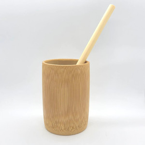 Tasses en bambou naturel avec logo personnalisé, emballage écologique - Product Image 6