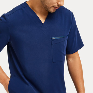 Manufacturers Short Sleeve Fashionable Unisex Hospital Scrubs Uniform <b>Sets</b> Medical Scrubs Wholesale - Product Image 3