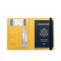 Portefeuille de voyage personnalisé en gros, porte-passeport pliable en cuir avec emplacements pour cartes SIM, pour hommes et femmes, idéal comme cadeau
