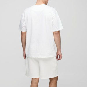 Conjunto de Camiseta y Pantalones Cortos de Algodón para Hombre, Cuello Redondo, Estampado Artístico, Estilo Casual de Verano 2027, Venta Caliente de Fábrica - Product Image 2