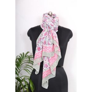 Beautiful Hand Block Printed Cotton <b>Sarong</b> Floral Print Pareo Beach Cloth for Women Swimdress Bikini Cover Body Neck <b>Wrap</b> Scarf - Product Image 4