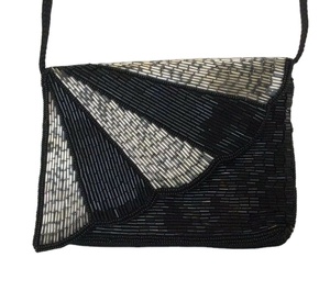 Beaux sacs de broderie d'abeille perlée Design exclusif BUTTER FLY rayé abeille perlée bandoulière chaîne pochette sac à main - Product Image 2