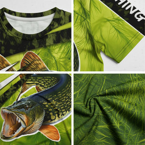 Camiseta de Pesca Personalizada con Estampado por Sublimación, Camiseta de Pesca para Hombre, Ropa Deportiva para Exteriores, Ropa de Pesca Transpirable - Product Image 5