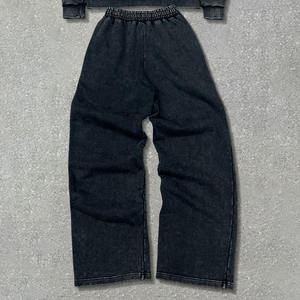 Custom Printed <b>Maternity</b> Zip Sweatsuit Acid Wash Applique Patch Embroidery Distressed <b>Hoodie</b> Jogging Tracksuit Flared Sweatpants - Product Image 3