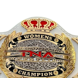TNA Women's Championship Belt White Leather Gold and Silver Design Premium Quality Wrestling Title Belt for MMA and Wrestling - Product Image 5