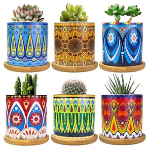 Wholesale Multicolor Jodhpur Wood <b>Planter</b> - Unique Handcrafted Flower Pot - Product Image 3