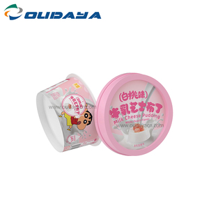 100g/130ml Tasses à dessert en plastique PP à paroi unique avec couvercle et cuillère pour servir la cuisson du <span class=keywords><strong>yaourt</strong></span> crème glacée pouding gâteau <span class=keywords><strong>au</strong></span> lait - Product Image 3