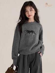 Nuevo, de Alta Calidad, Ligero, Ecológico, a la Moda, Otoñal, Suave, 100% Algodón, Tejido a Mano, para Niños Pequeños, con Estampado Animal, Manga Larga - Product Image 2