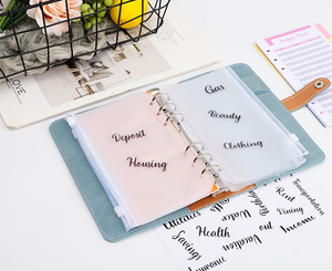 A6 PU Leather Notebook Shell Snap Closure Loose-<b>leaf</b> Binder Cover Diary Schedule Journal Binder Cute Macaron Soft Journals Cover - Product Image 6