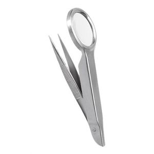 Pince à épiler pour sourcils en acier inoxydable Obexa, modèle OBB-10013, fabriquée au Pakistan - Product Image 1