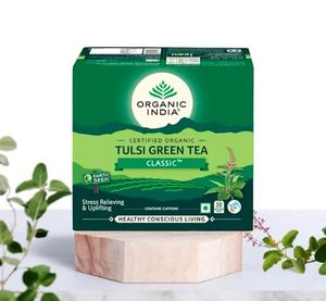 Thé vert classique Tulsi d'Inde biologique 50 sachets de thé - Product Image 2