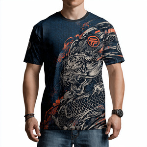 High Quality MMA Boxing Sublimation <b>Shirts</b> <b>Men</b> <b>Compression</b> Printed MMA <b>Shirt</b> Tops <b>Men's</b> Short Sleeve Boxing MMA <b>Shirts</b> - Product Image 2