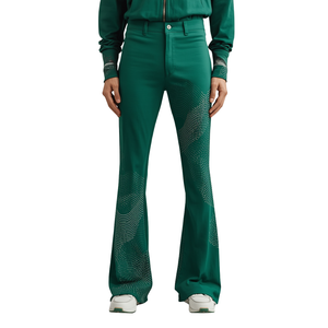 Pantalon évasé créatif pour homme avec motifs graphiques et coupe moderne à jambe large - Product Image 3