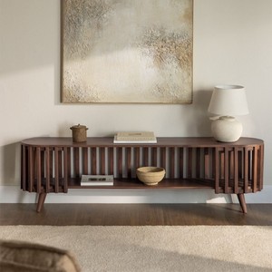 Mueble TV Vandana Arion Mira 180x35 cm en madera de acacia Dragor - Product Image 1