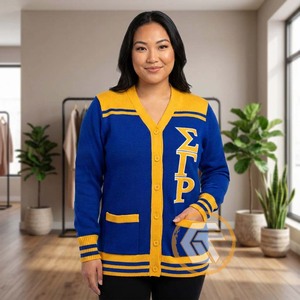 Trésors grecs : Appliques brodées en acrylique personnalisées Sigma Gamma Rho, pour l'avant de vêtements de sororité, de haute qualité, pour femmes, style grec, hiver, décontracté - Product Image 4