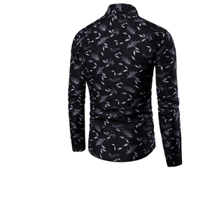 เสื้อเชิ้ตผู้ชายแขนยาวพิมพ์ลายดิจิทัล ผ้าโพลีเอสเตอร์ 160 กรัม ทอแบบลำลอง ปกคอปก ติดกระดุม  สั่งทำได้ - Product Image 5