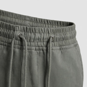 Pantalon cargo gris pour homme, taille élastique, plusieurs poches, respirant, coton mi-lourd, style décontracté, automne - Product Image 6