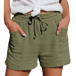 Shorts de sport amples pour femme, taille mi-haute, avec cordon de serrage, respirants, décontractés, pour l'été - Product Image 6