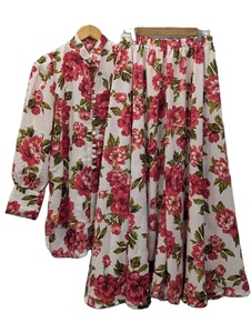 Conjunto de Falda y Top Elegante para Mujer, Cuello en V, Estampado, Corte Regular, Cintura Alta, Largo a Media Pantorrilla, Tela de Poliéster/Algodón, Otoño - Product Image 2