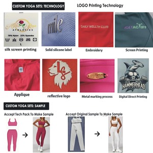 Ensembles de sport pour femmes, soutien-gorge de sport à bretelles halter avec short de yoga sans couture, tenues de couleur noire - Product Image 4