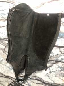 Custom Leather <b>Half</b> <b>Chaps</b> Wholesale Soft Cowhide Equestrian Horse Riding Gaiters Premium Boot Cover <b>Chaps</b> LHC-0016 - Product Image 3