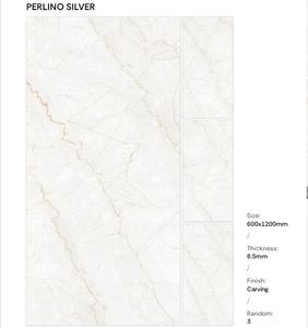 Carreaux de sol et de mur en porcelaine de haute qualité, aspect marbre brillant, poli et émaillé, 600x1200 mm, pour salle de bain et salon - Product Image 6