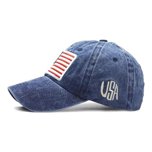 Gorra de Béisbol de Mezclilla Bordada con la Bandera de EE. UU., Unisex, Ajustable, de 6 Paneles, Estilo Casual de Algodón para Adultos - Product Image 5