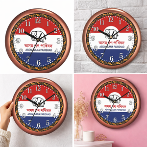 นาฬิกาแขวนผนังพิมพ์ลายดิจิทัลส่วนตัว ดีไซน์เนอร์อินเดียนลีดเดอร์ สำหรับของขวัญวันแม่และวันพ่อ - Product Image 2