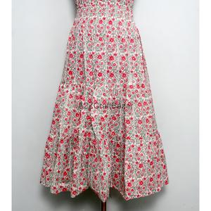Robe midi à imprimé floral pour femmes, col roulé, robe trapèze, 100% coton, robe d'été décontractée, robe sans manches à imprimé floral - Product Image 5