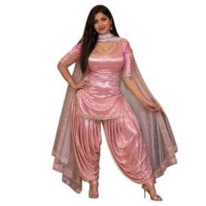 Robe Anarkali Punjabi tendance, vêtements indiens et pakistanais, couleur personnalisée, ensemble 3 pièces, tenue de fête ethnique de créateur - Product Image 1