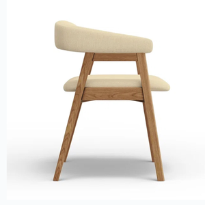 Sillón de Comedor Tapizado de Estilo Minimalista en Madera de Nogal Sólido para Decoración del Hogar y Muebles de Jardín - Product Image 4