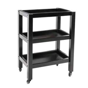 Chariot de service industriel en métal, très demandé, avec 4 étagères miroir et 4 roulettes pivotantes – Mobilier commercial durable - Product Image 1