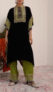 Kaftán Bordado de Dubái, Hermoso y Moderno, para Mujer, Trabajo Hecho a Mano, Color Negro, Ropa Islámica Tradicional y Accesorios de Diseño, 2026 - Product Image 3