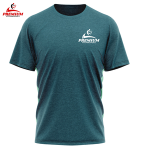 T-shirt pour homme en coton 100% personnalisable, couleur unie, broderie personnalisée, manches courtes, col rond tricoté, vêtements de sport et d'entraînement - Product Image 4