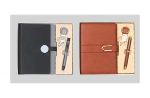 Coffret Cadeau d'Affaires de Luxe Liviya au Design Unique en Cuir PU, avec Agenda Gaufré, Bouteille et Porte-clés – Promotion de Marque Disponible - Product Image 3