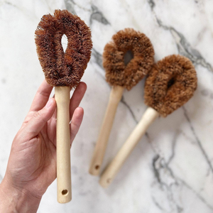 Natural fiber cleaning tools coconut coir scrubbing <b>brush</b> <b>bottle</b> scrubber <b>brushes</b> made in Vietnam - Product Image 6