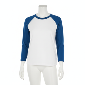 <b>Raglan</b> <b>Long</b> <b>Sleeve</b> <b>T</b>-<b>Shirt</b> Made in Cotton Fabric Breathable Custom Women <b>T</b> <b>Shirt</b> wholesale price Custom Crew neck Top - Product Image 3