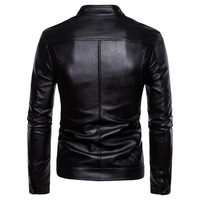 Nouvelles vestes en cuir élégantes pour hommes, col montant, fermeture éclair, respirantes, grandes tailles, vente en gros