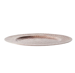 Assiettes de Présentation en Métal Effet Cuivre Martelé, Rondes, pour la Maison, les Cafés et les Cantines à Prix Abordable - Product Image 3