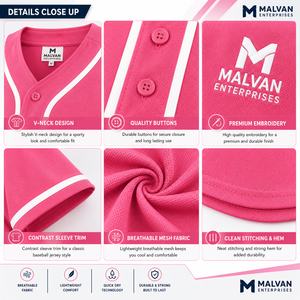 Trending <b>Polyester</b> 180Gsm Breathable Printed Baseball Jersey <b>T</b>-<b>Shirt</b> Customizable Short Sleeve V-neck Team Custom Logo - Product Image 4